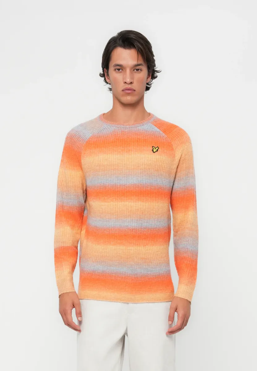 Strickpullover - ketchup/strobe blue