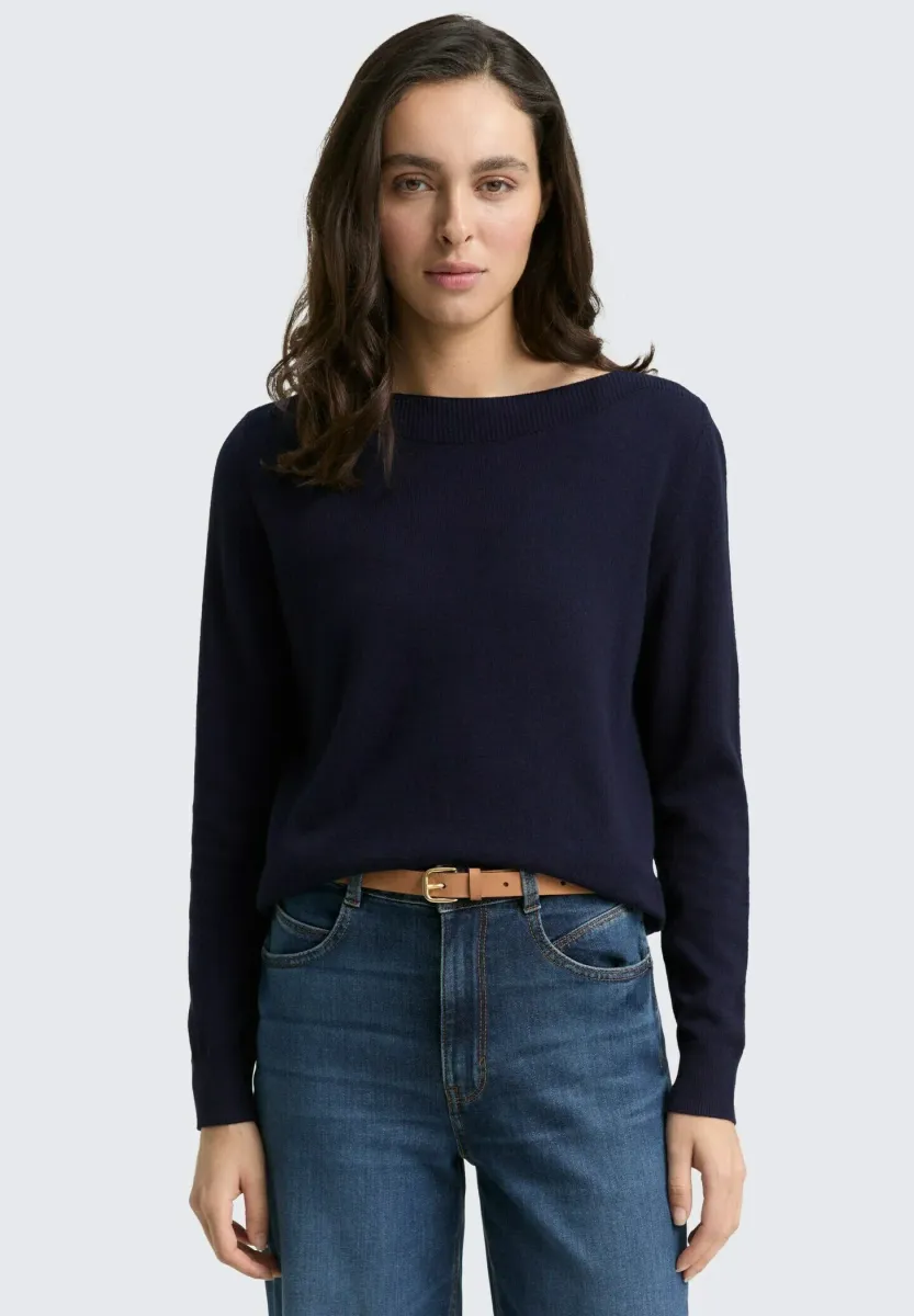 Strickpullover - knitted navy melange
