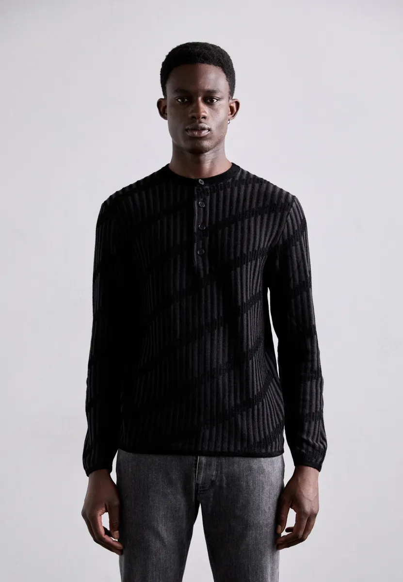 Strickpullover - licorice/black