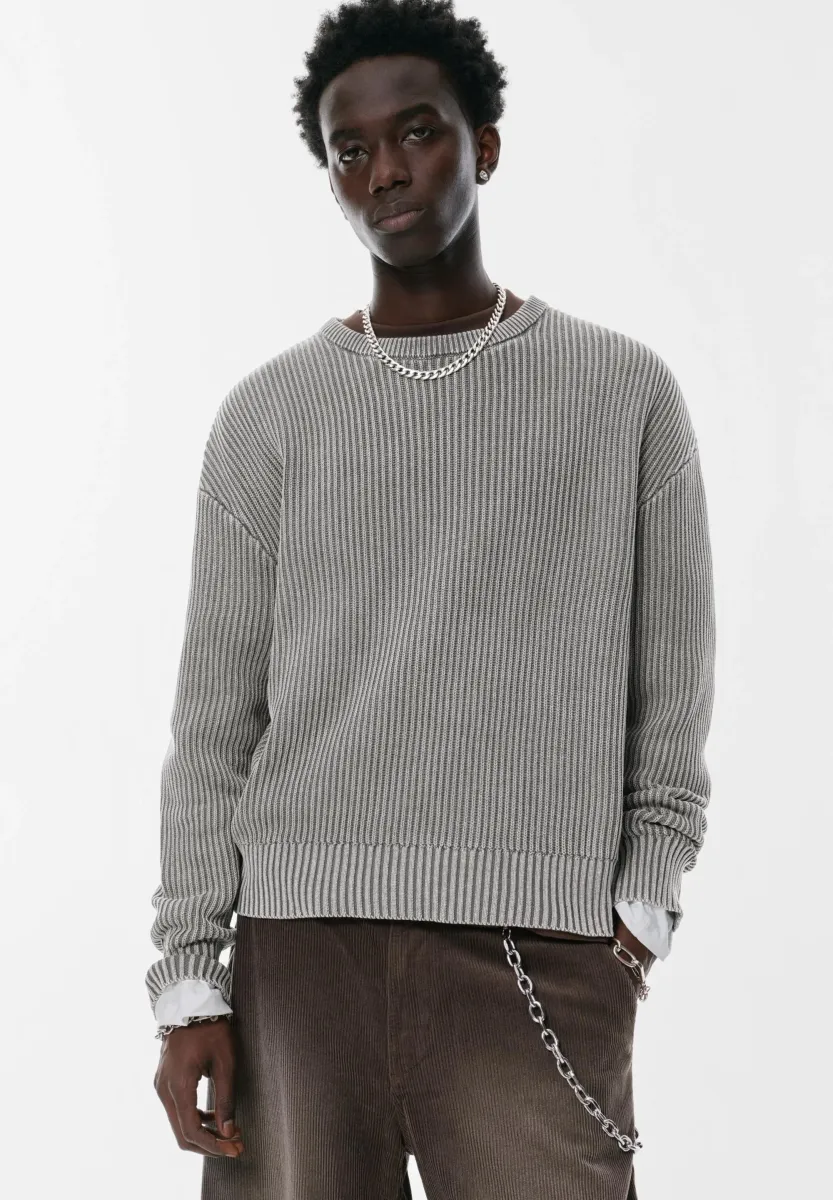 Strickpullover - light blue denim