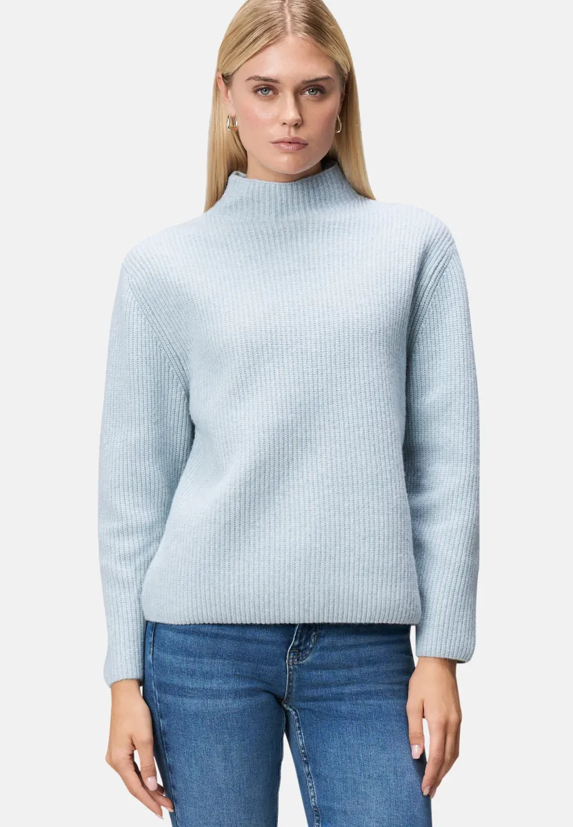 Strickpullover - light blue melange