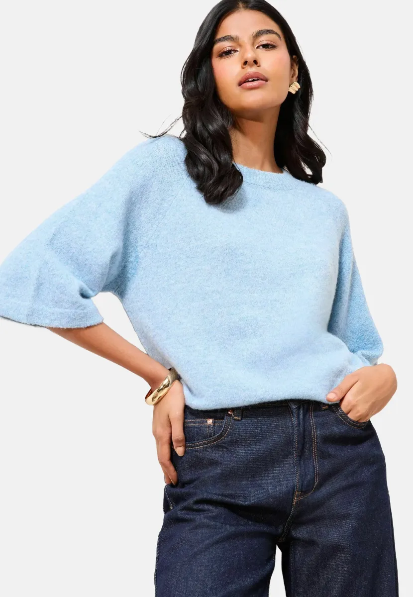 Strickpullover - light blue