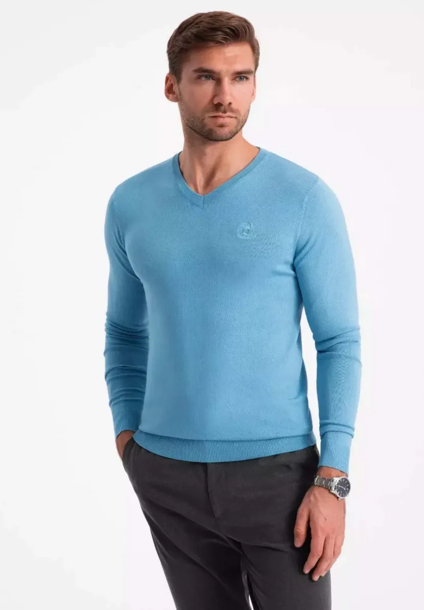 Strickpullover - light blue