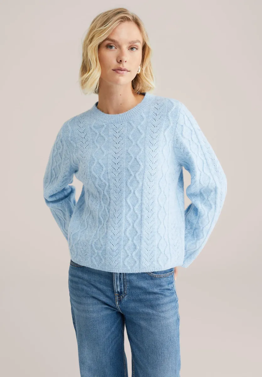 Strickpullover - light blue