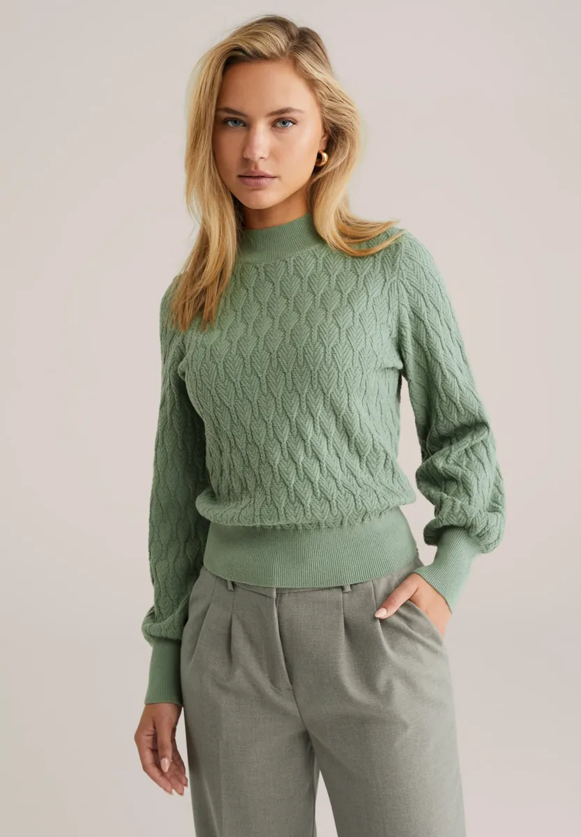 Strickpullover - light green