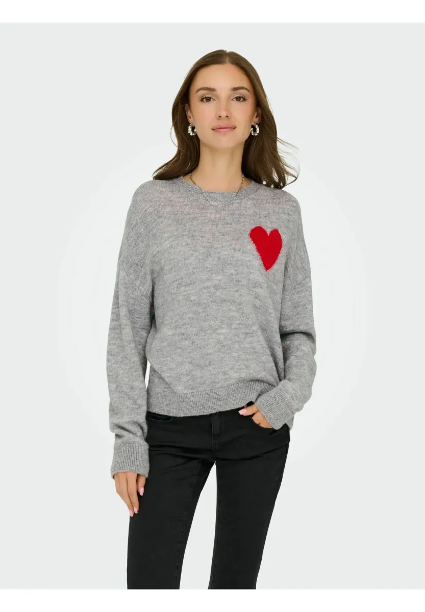 Strickpullover - light grey melange