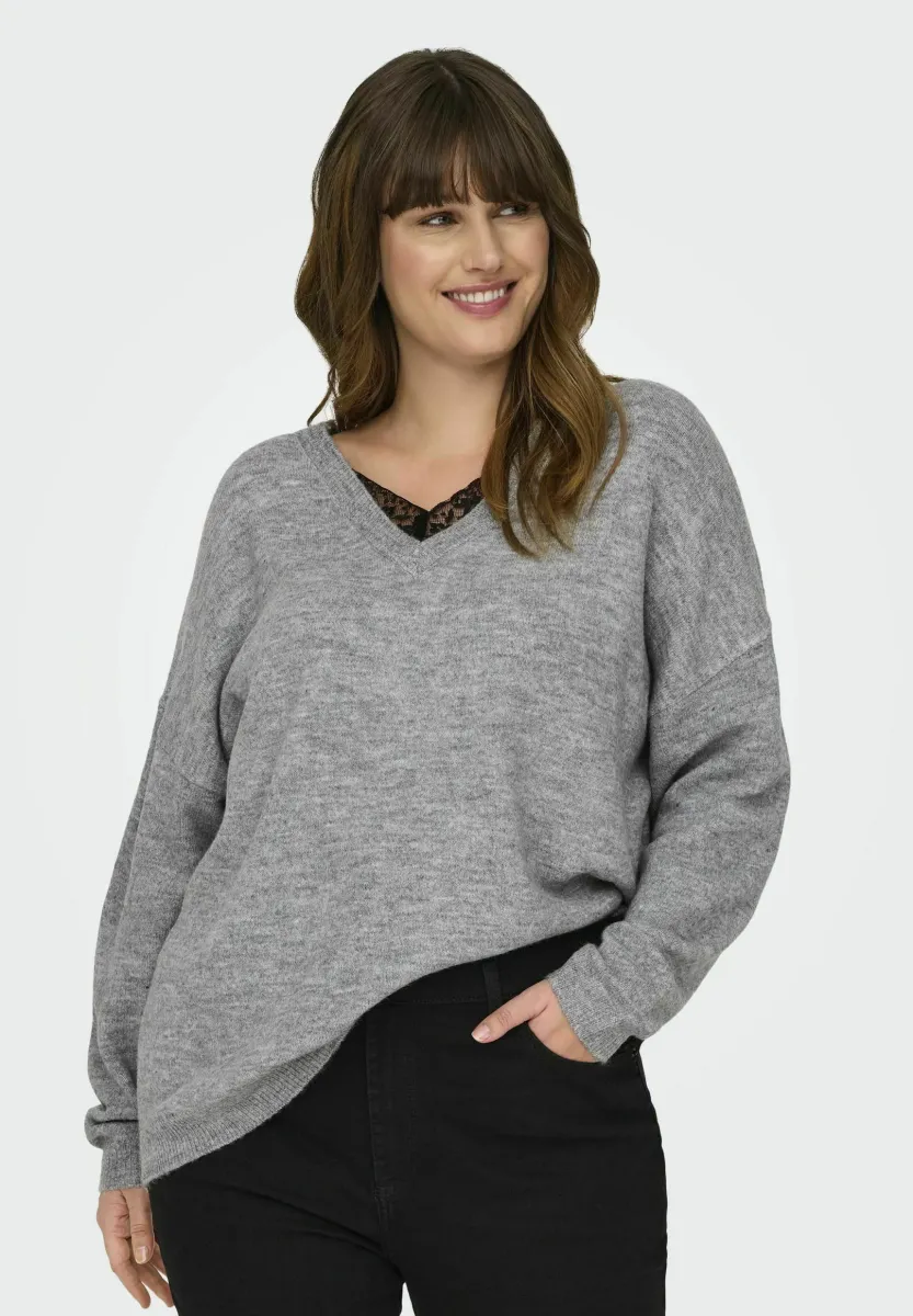 Strickpullover - light grey melange