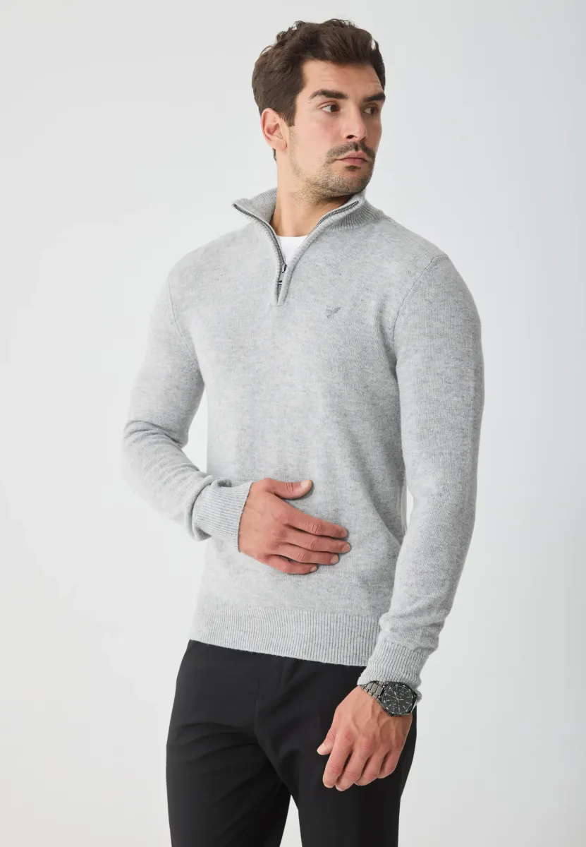 Strickpullover - light grey melange