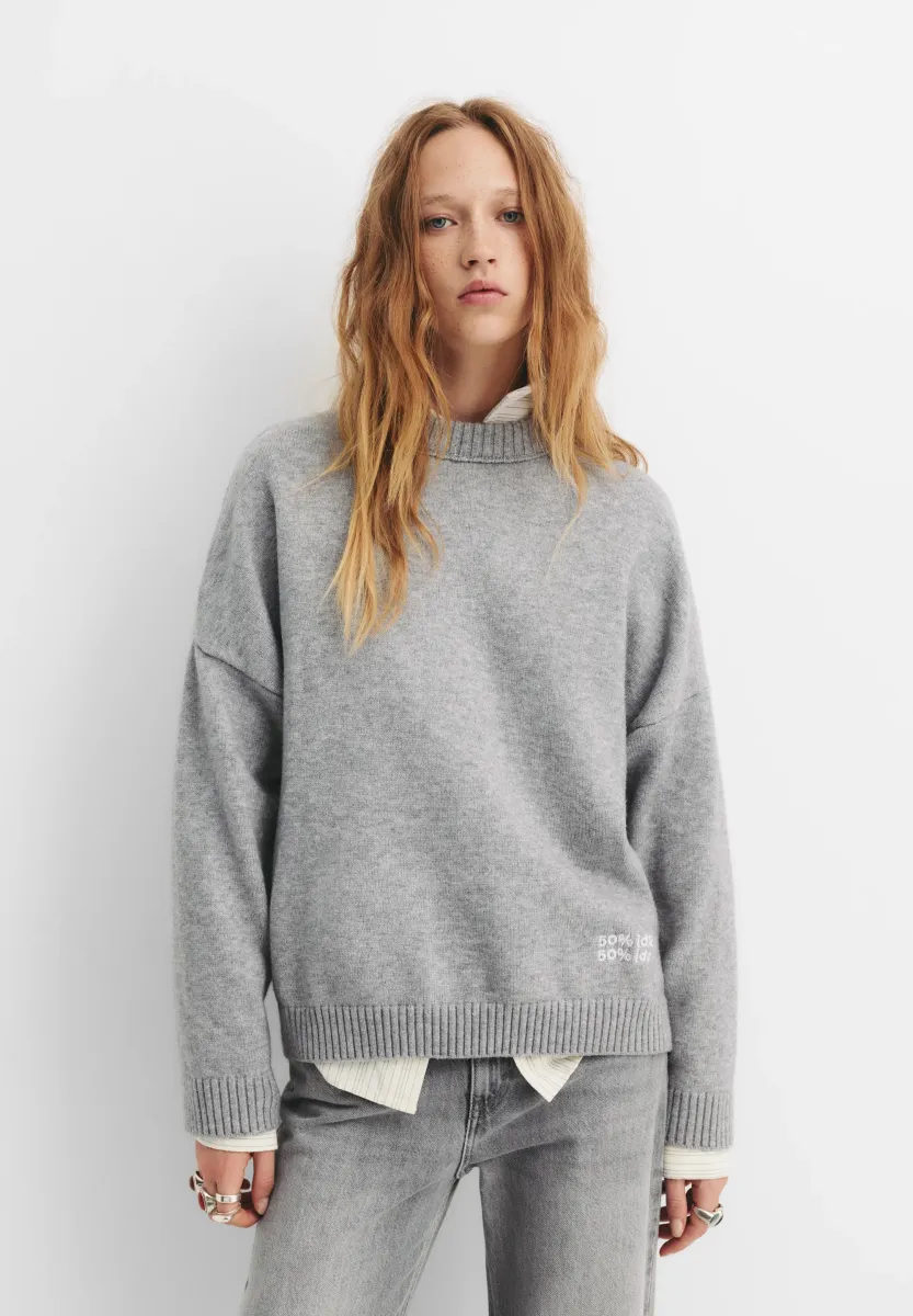 Strickpullover - light grey