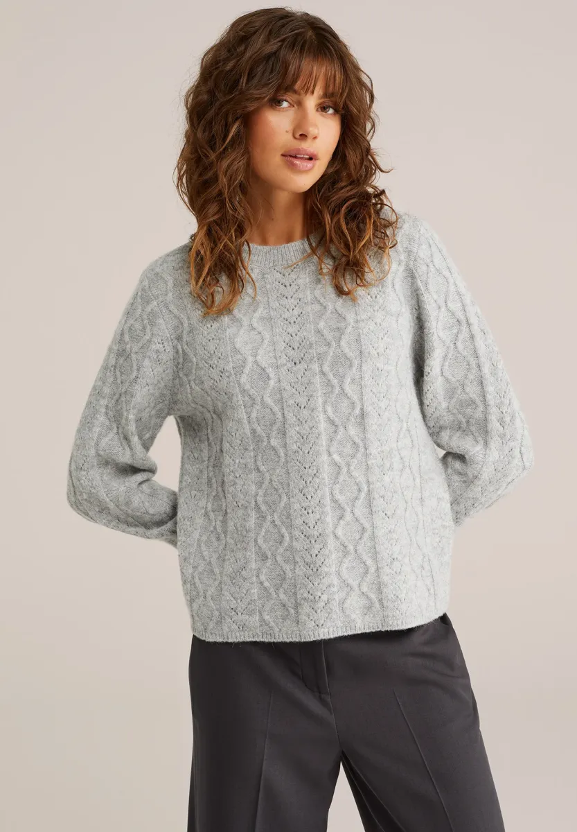 Strickpullover - light grey