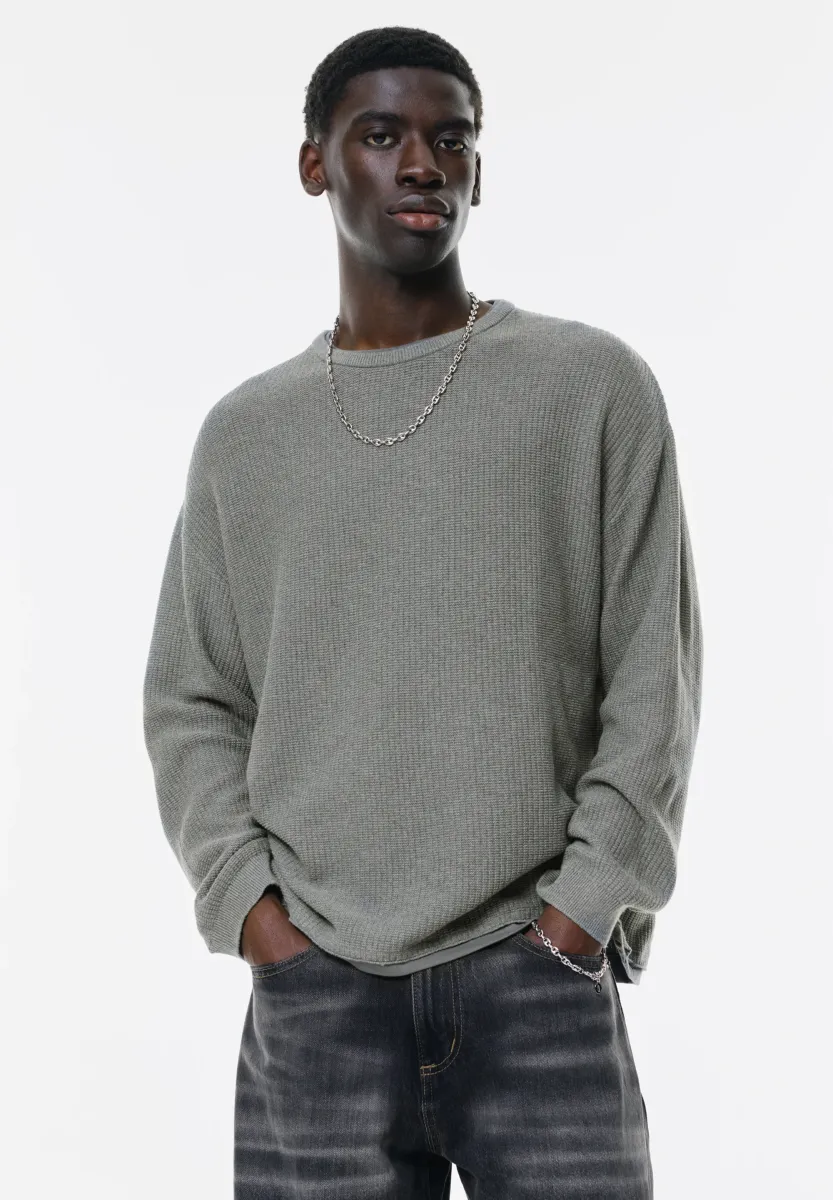 Strickpullover - light grey
