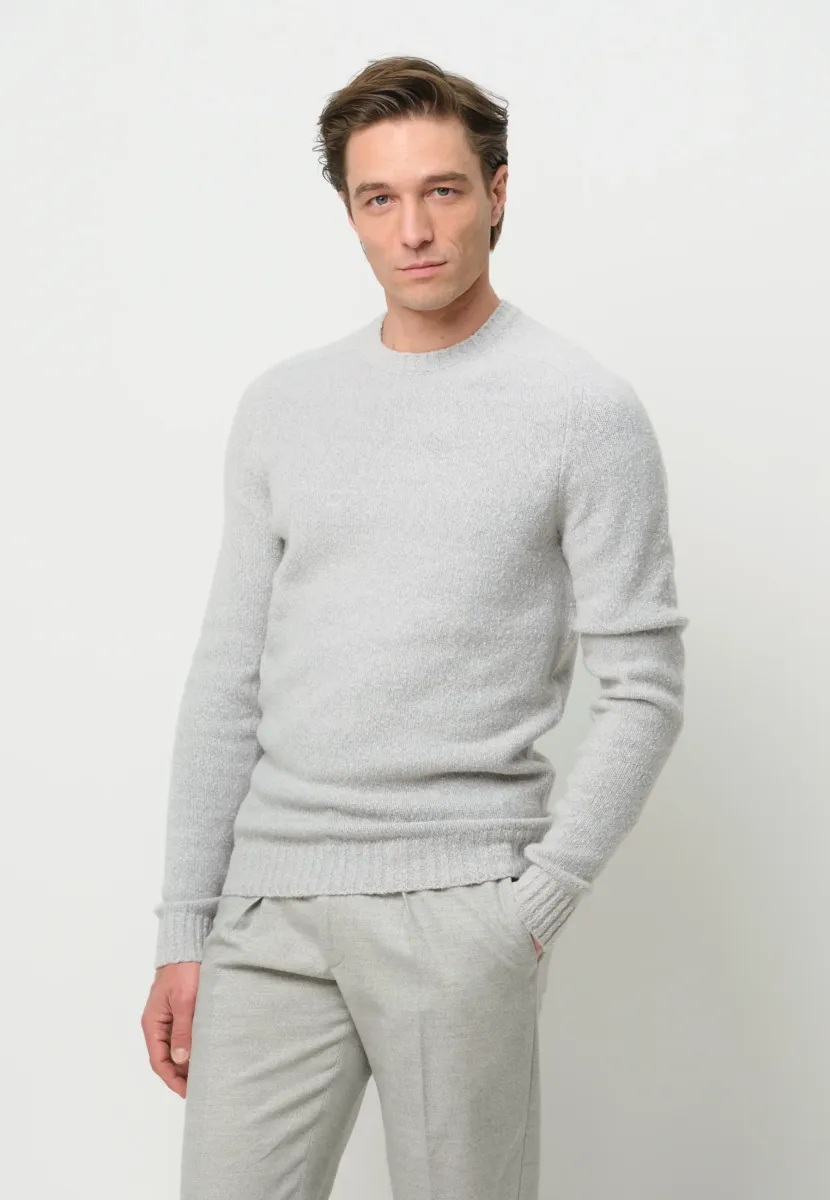 Strickpullover - light grey