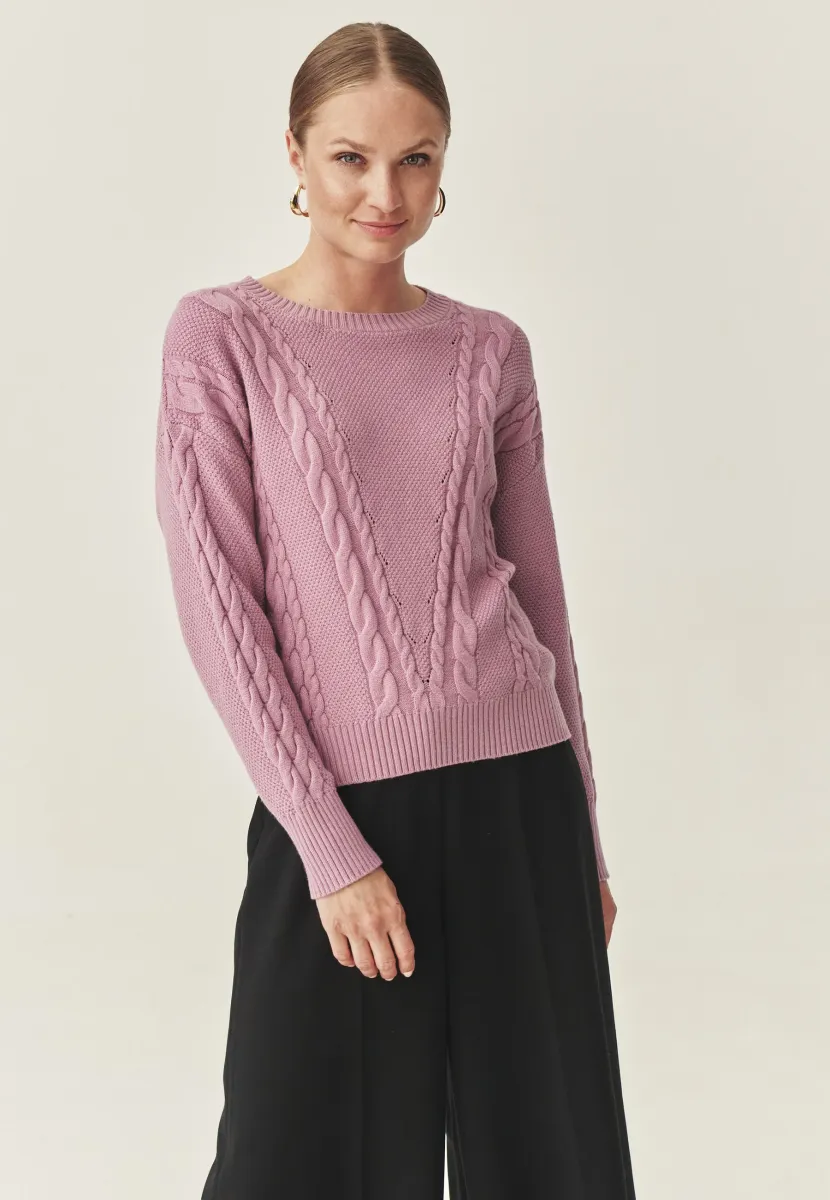 Strickpullover - lila violet