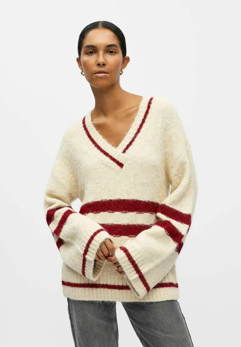 STRICKPULLOVER LOOSE FIT - Strickpullover - white sand