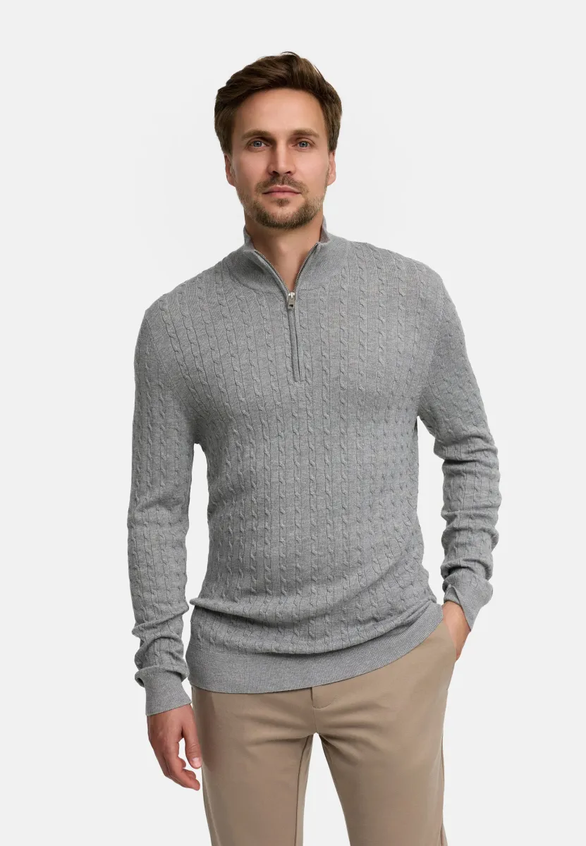 Strickpullover - lt grey mix