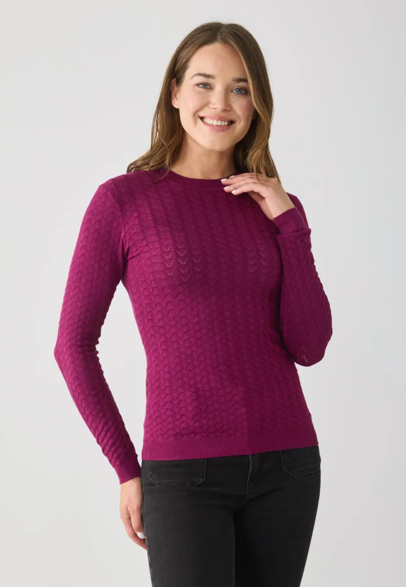 Strickpullover - magenta purple