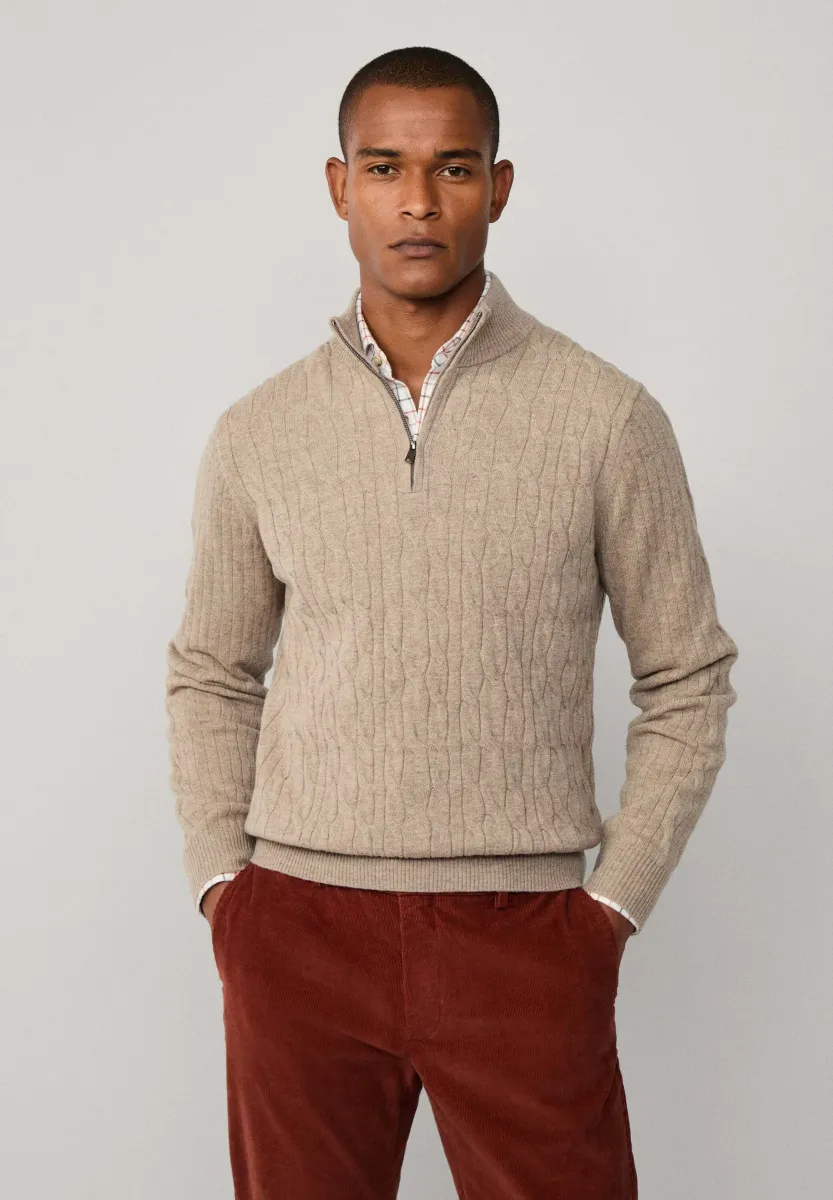 Strickpullover - malt beige