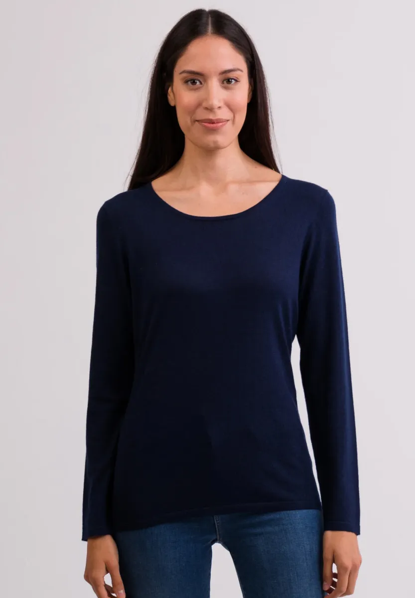 Strickpullover - marine blau