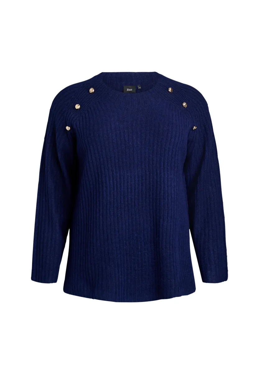 Strickpullover - medieval blue mel