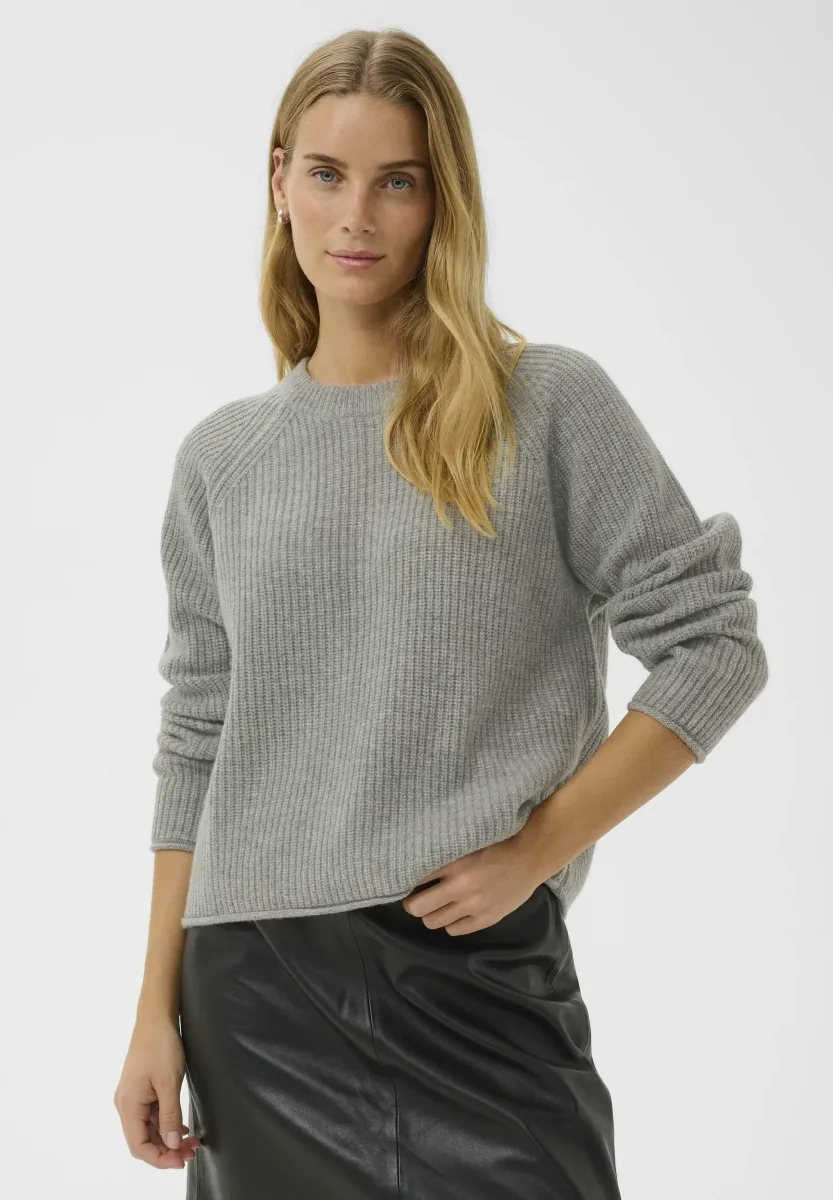 Strickpullover - medium grey melange