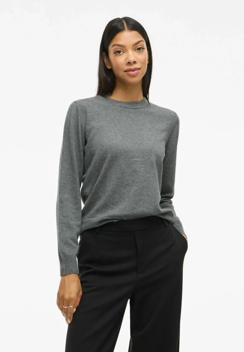 Strickpullover - medium grey melange
