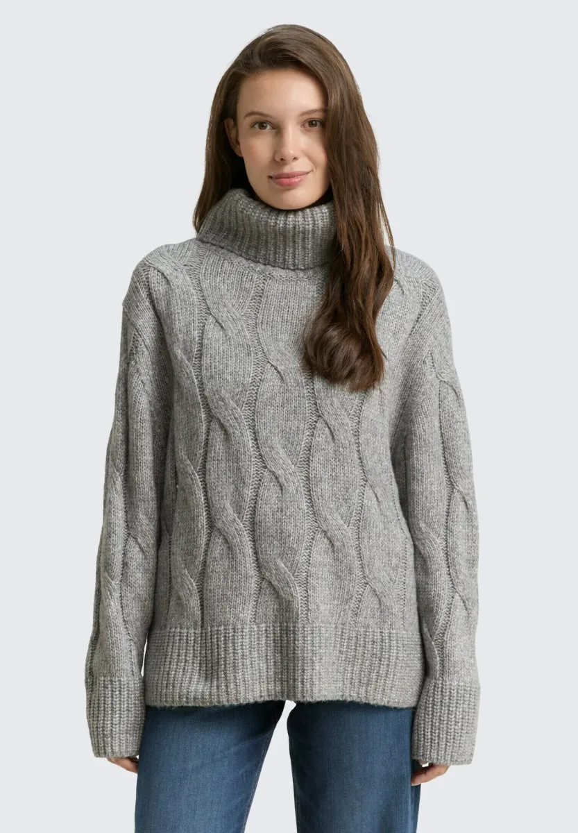 Strickpullover - medium silver grey melange