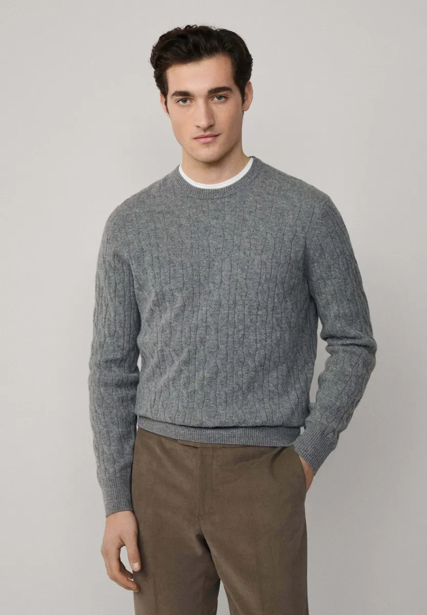 Strickpullover - metal grey