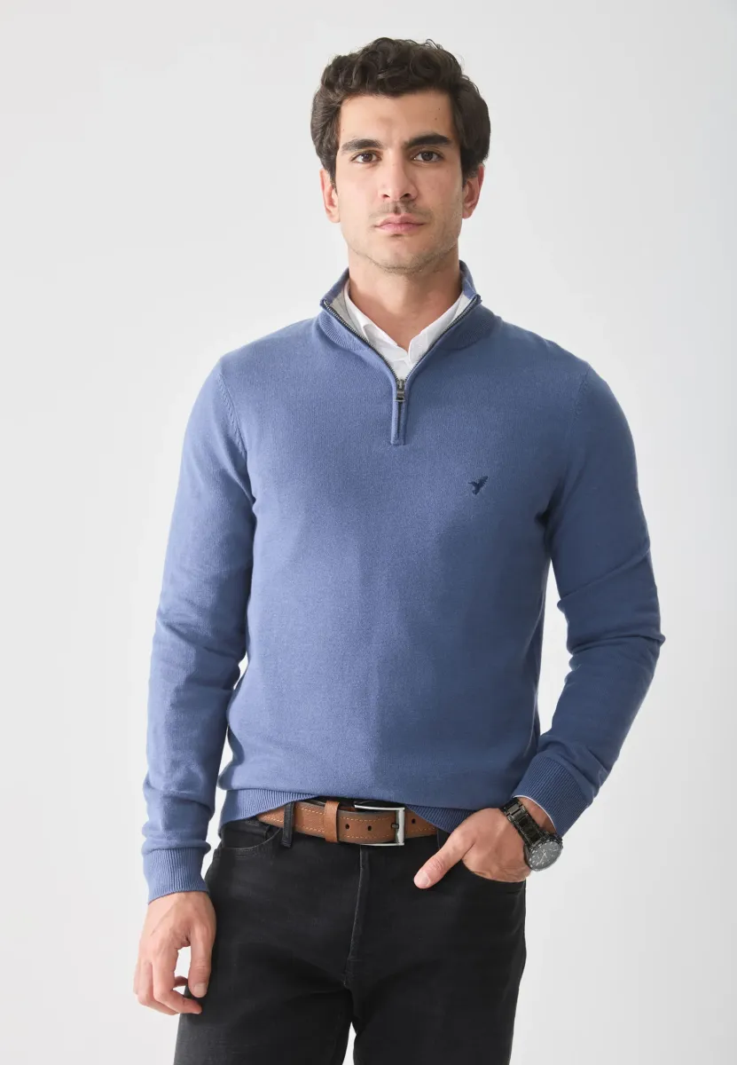 Strickpullover - mid blue