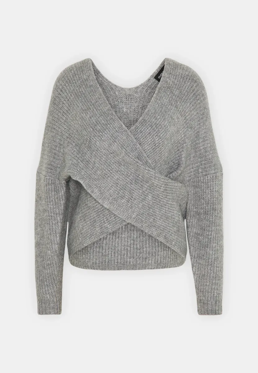 Strickpullover - mid grey melange