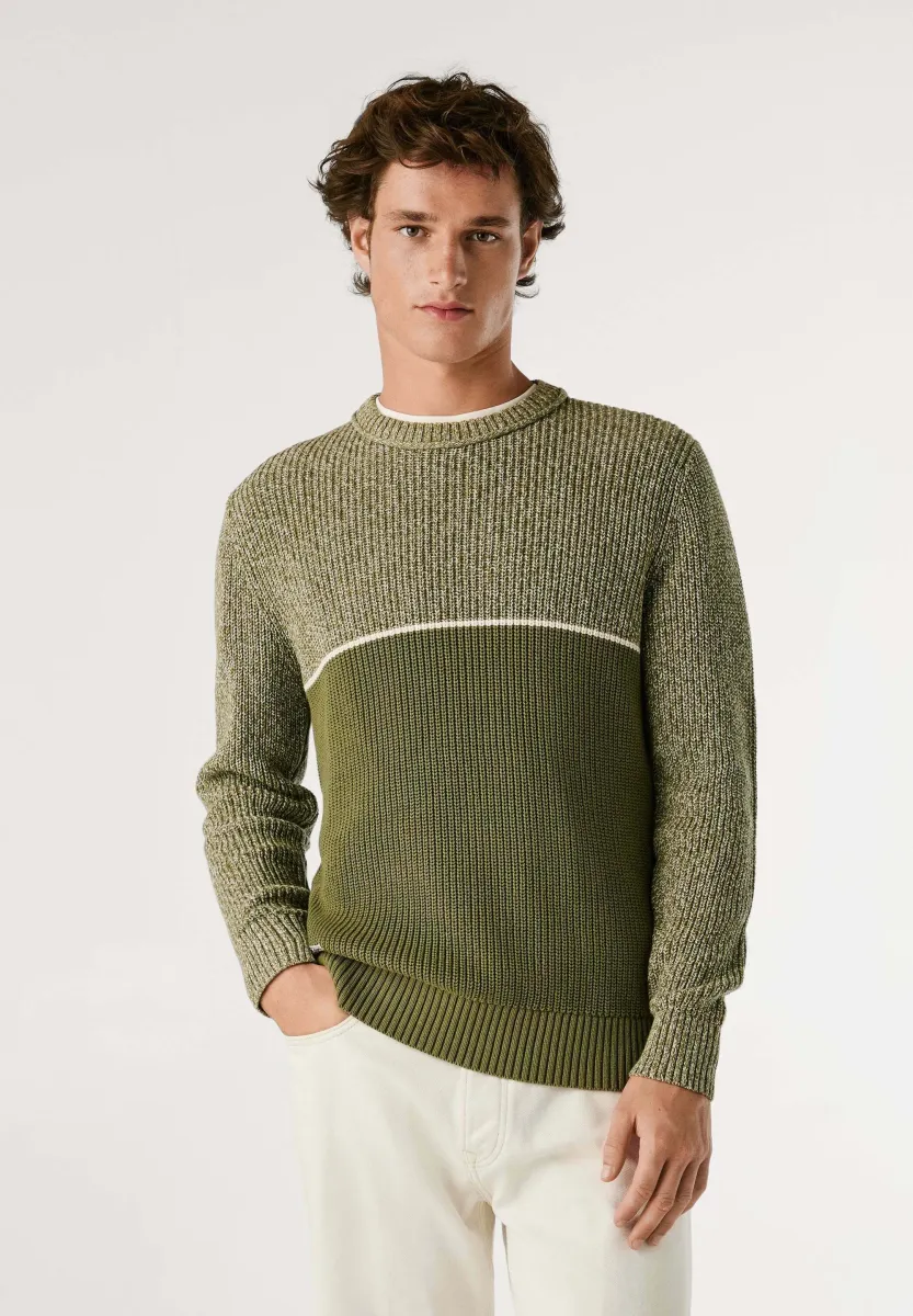 Strickpullover - military green