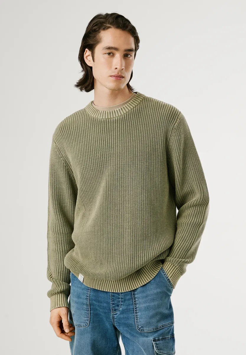 Strickpullover - military green