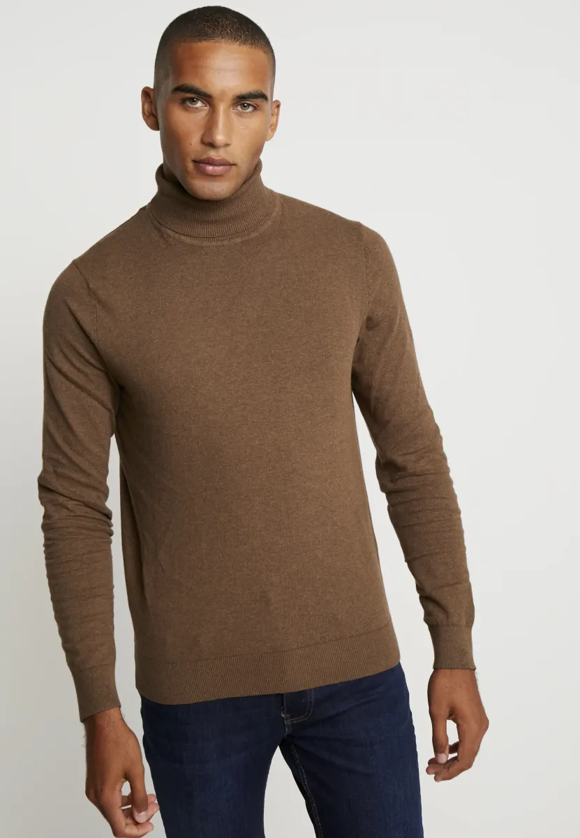 Strickpullover - mottled brown