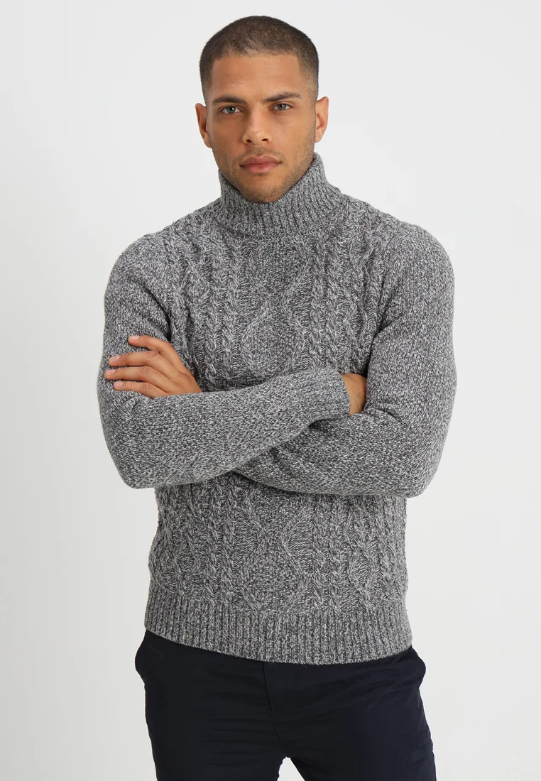 Strickpullover - mottled grey
