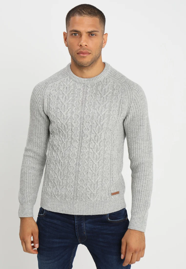 Strickpullover - mottled grey