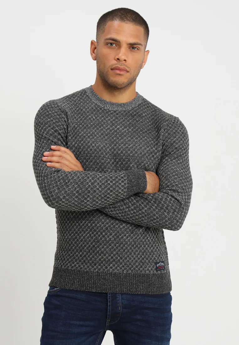 Strickpullover - mottled grey