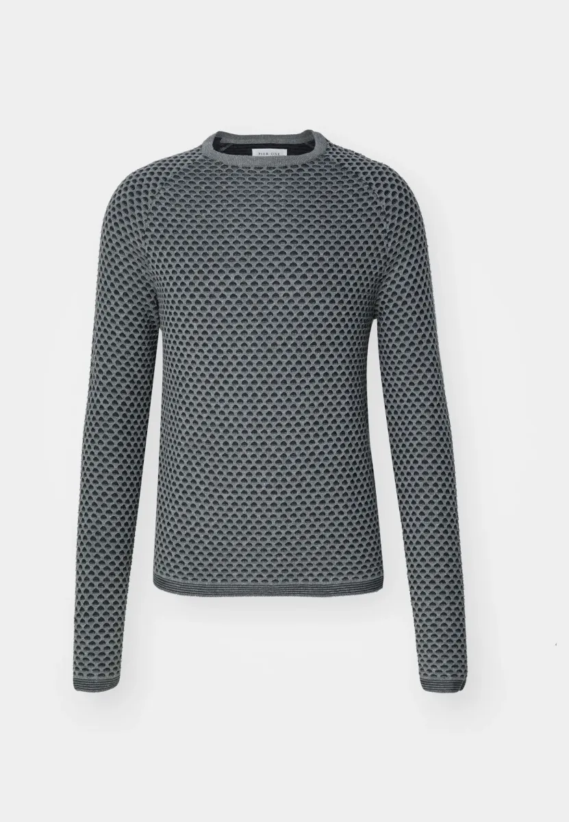 Strickpullover - mottled grey/anthracite