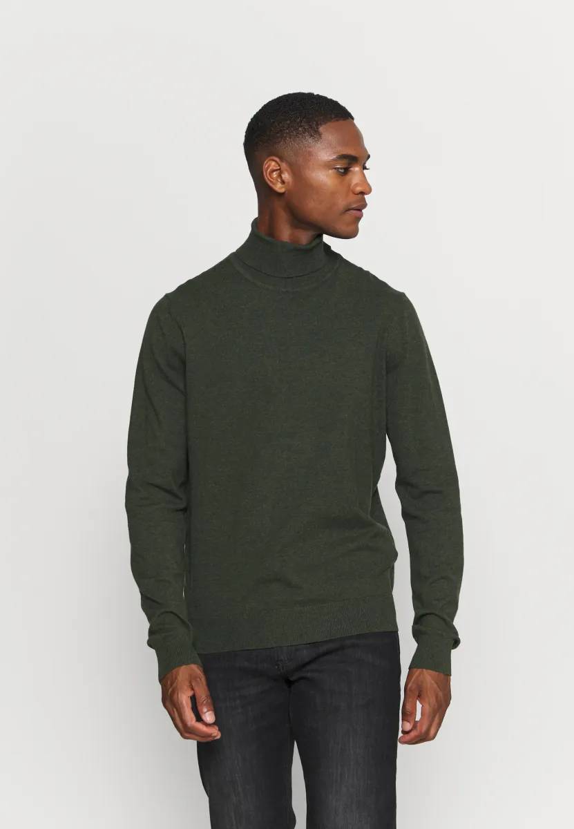 Strickpullover - mottled olive