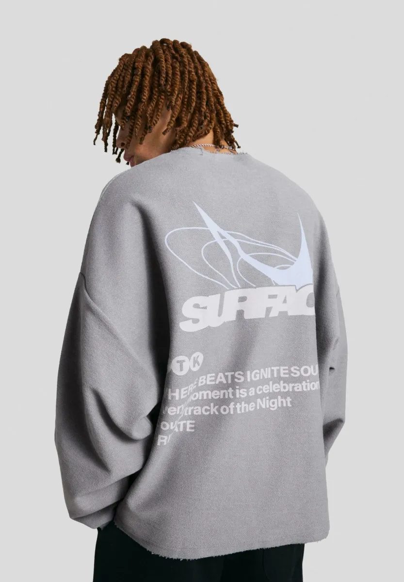 Strickpullover - mottled royal blue