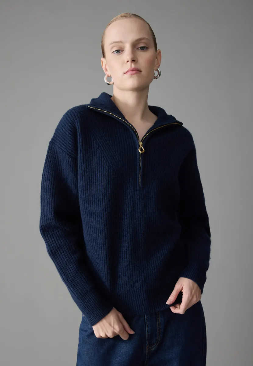 Strickpullover - navy blazer