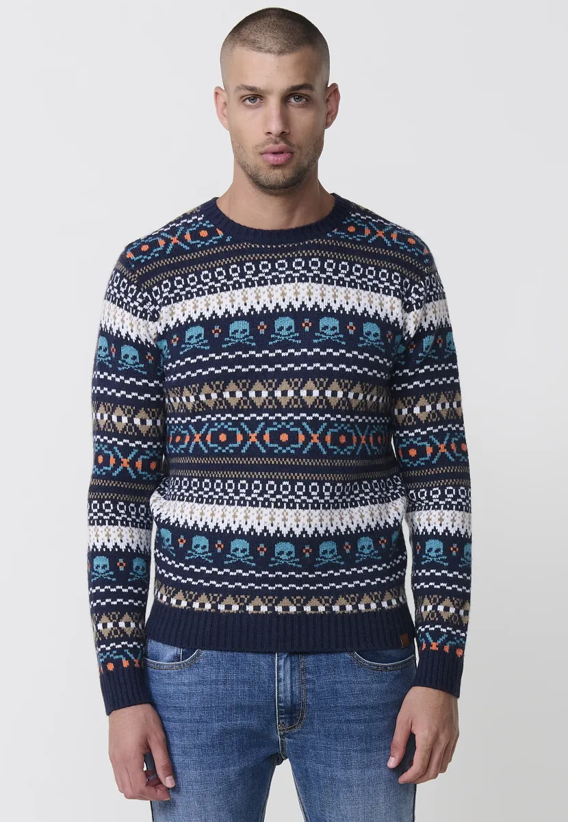 Strickpullover - navy