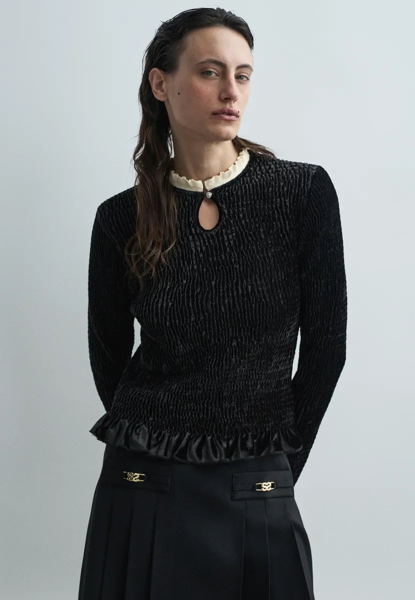 Strickpullover - noir/ecru