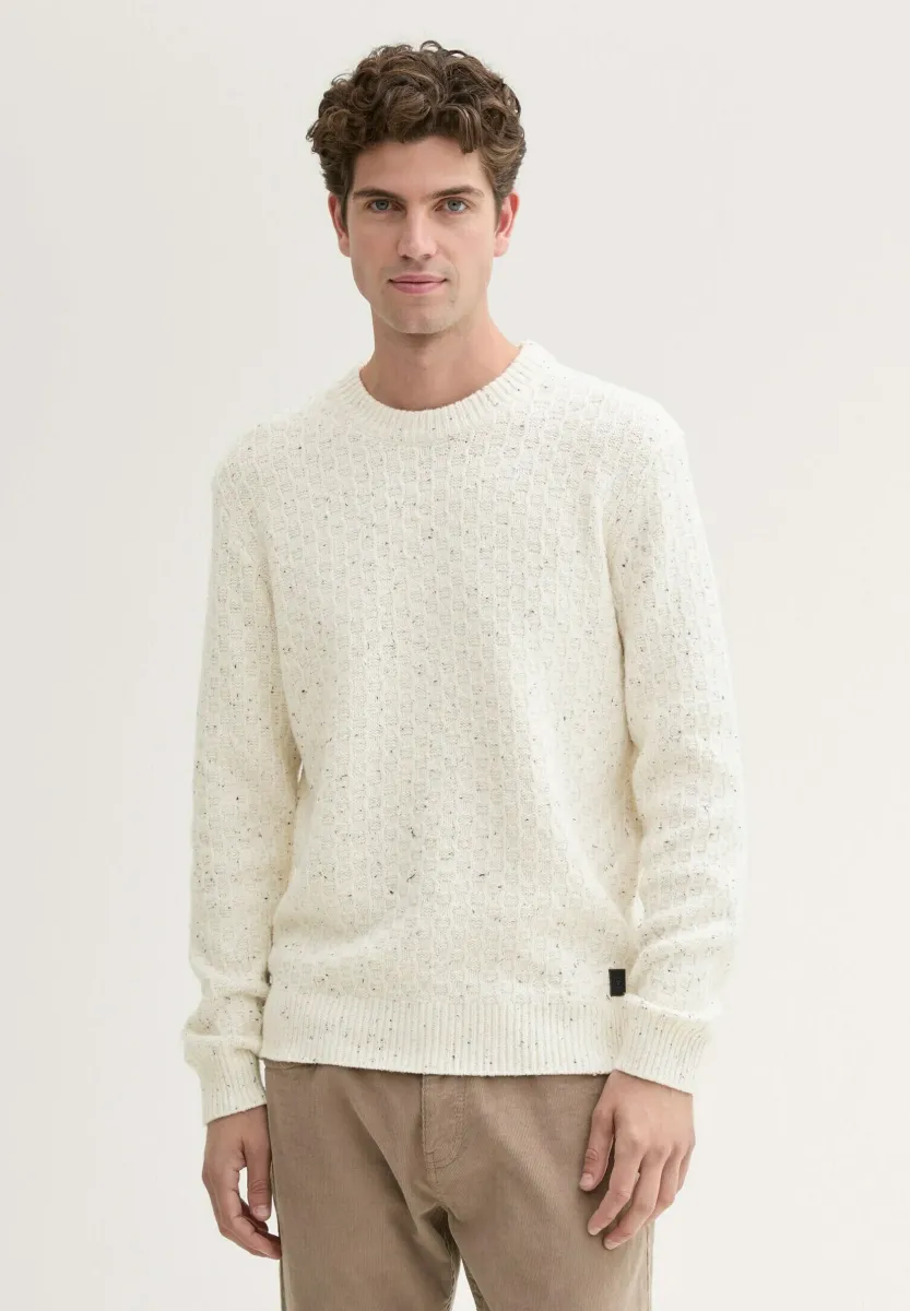 Strickpullover - offwhite multicolor neps