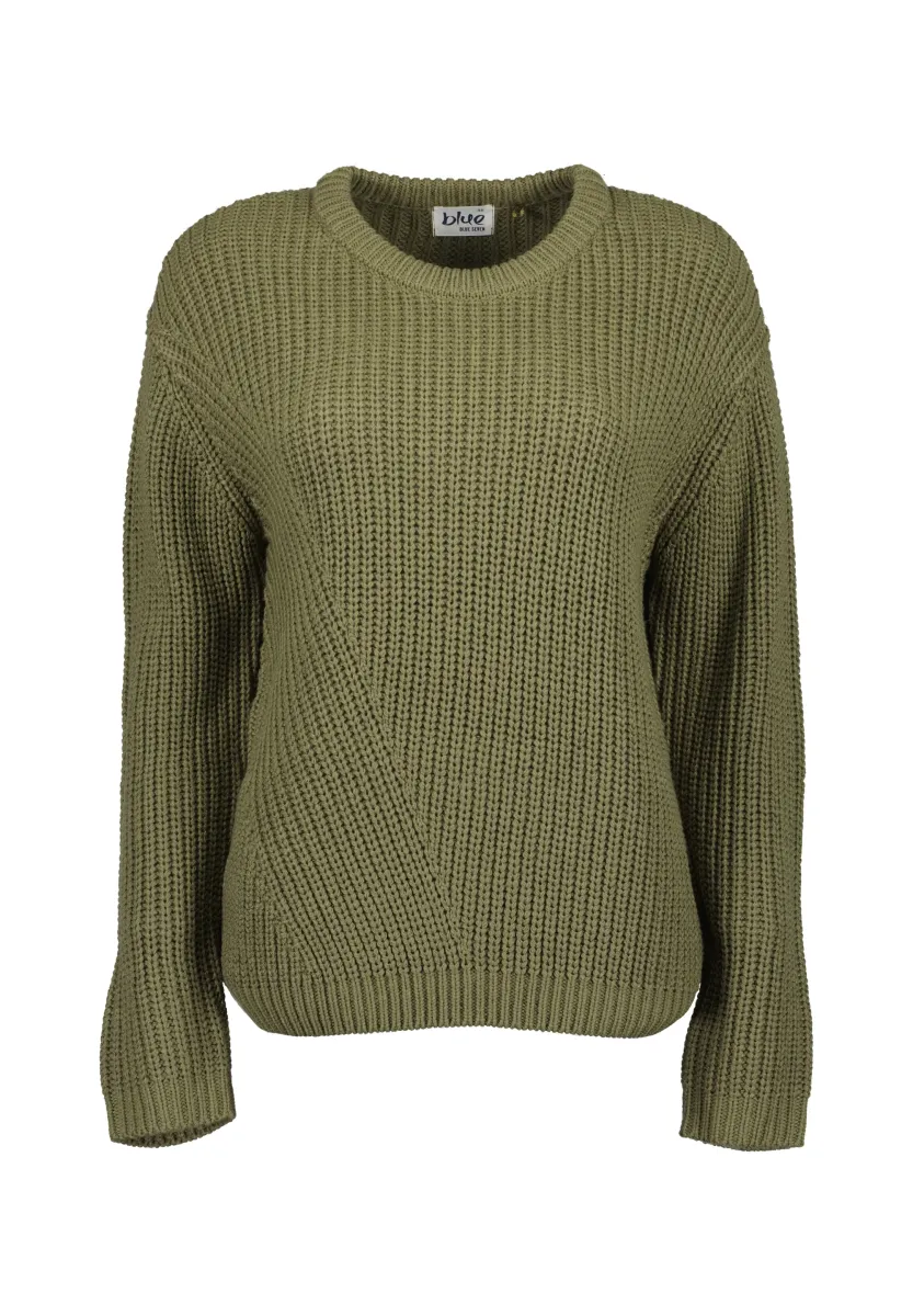 Strickpullover - oliv
