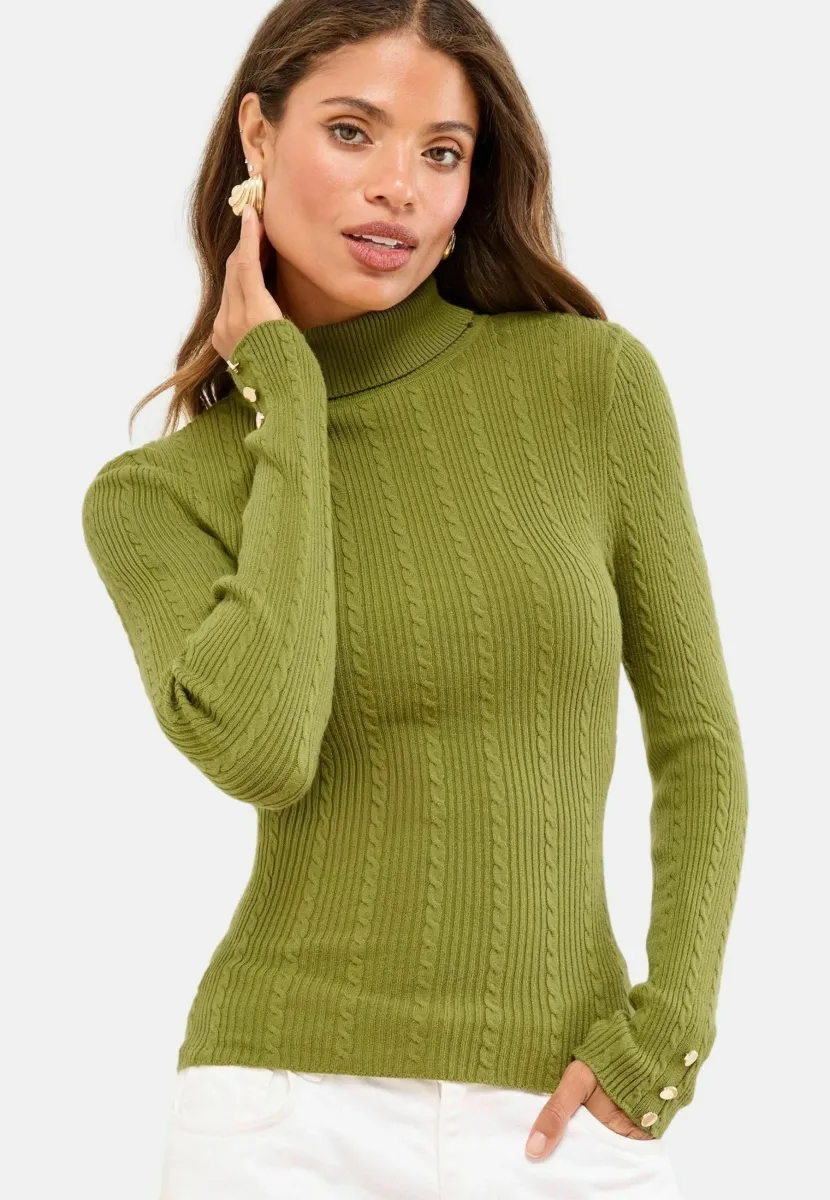 Strickpullover - olive green