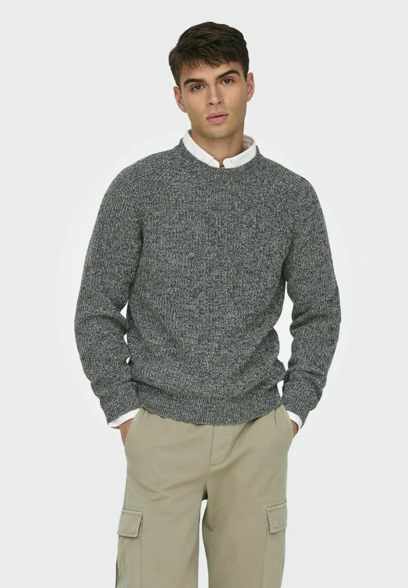 Strickpullover - olive night