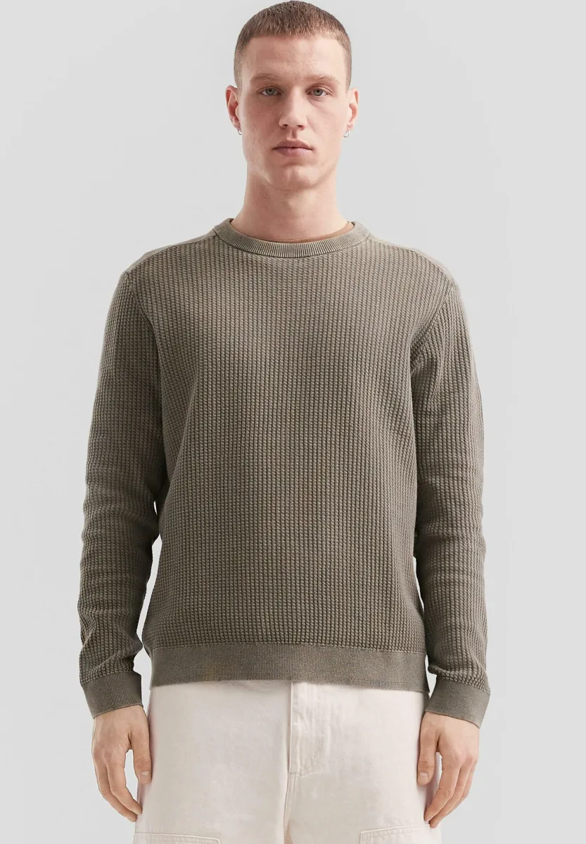 Strickpullover - olivgrün