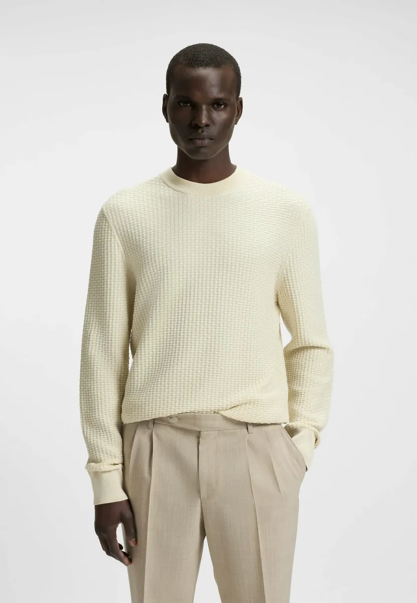 Strickpullover - open white eleven