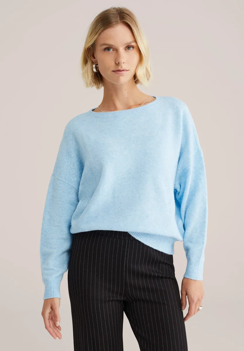 Strickpullover - pastel blue