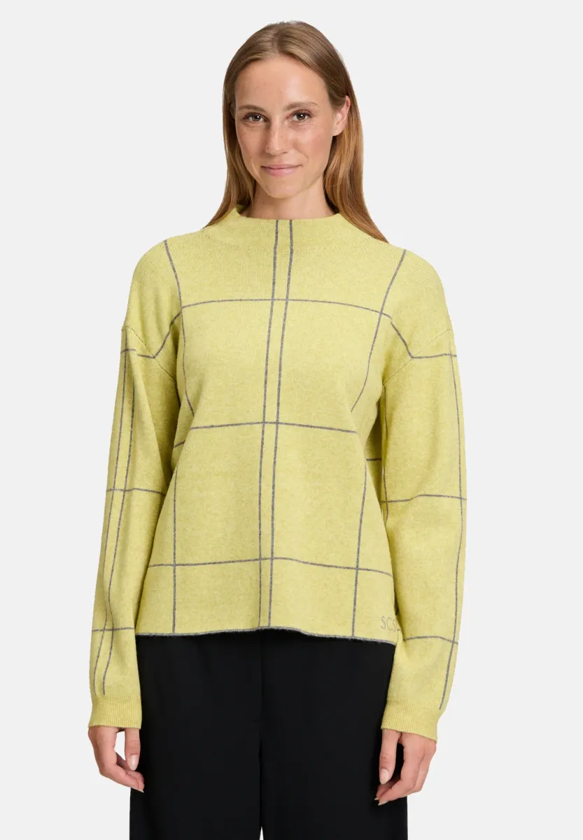 Strickpullover - patch green/grey