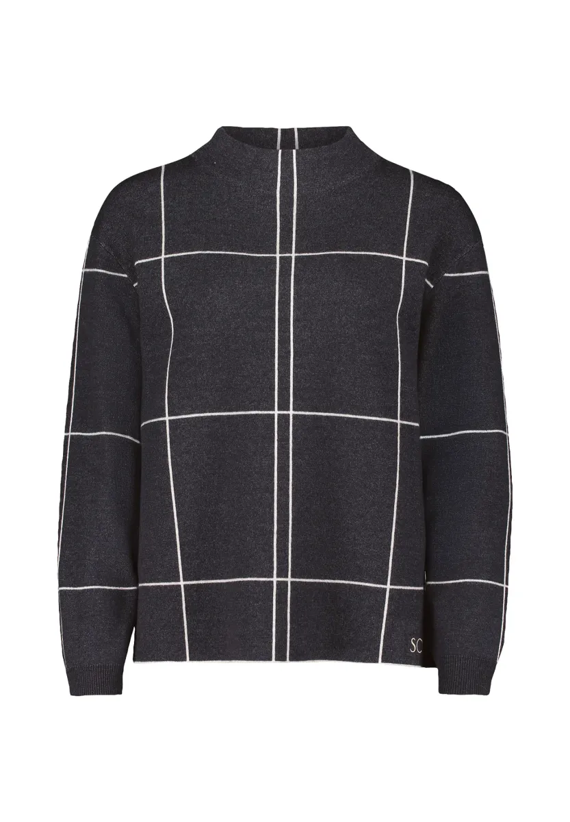 Strickpullover - patch grey/beige